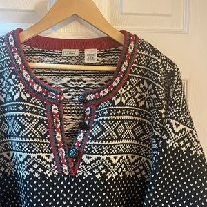 LLBean Vintage Winter Fairisle Sweater
